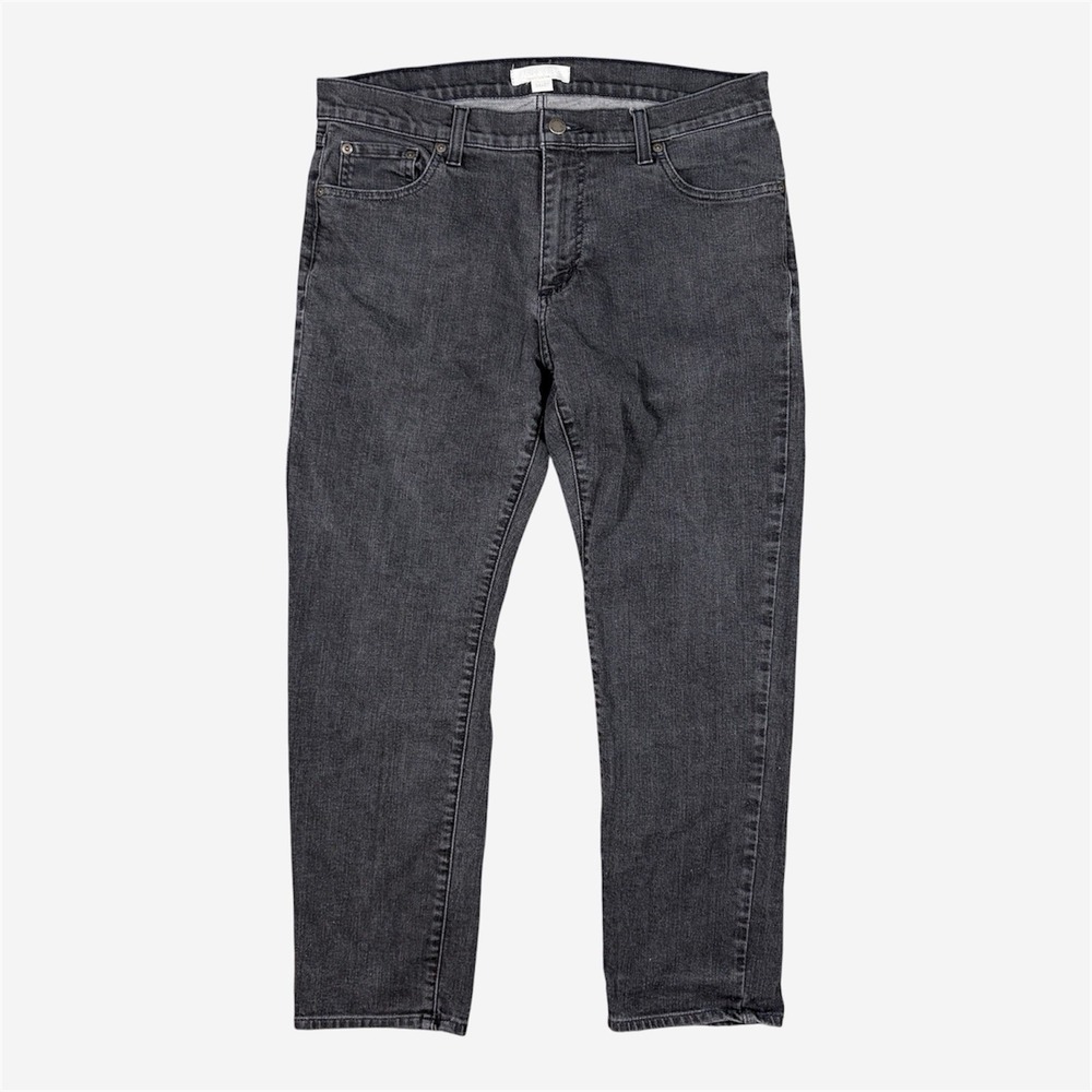 Ash & Erie Flat Front Stretch Men's 34x27 Black Casual Chino Jeans Stretch